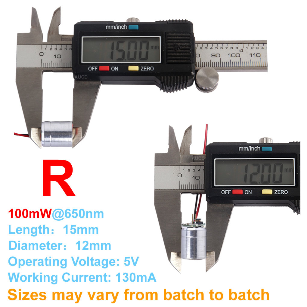 Φ12x15mm DC 5V Red-100mW Green - đánh giá và giá Industrial Green Laser