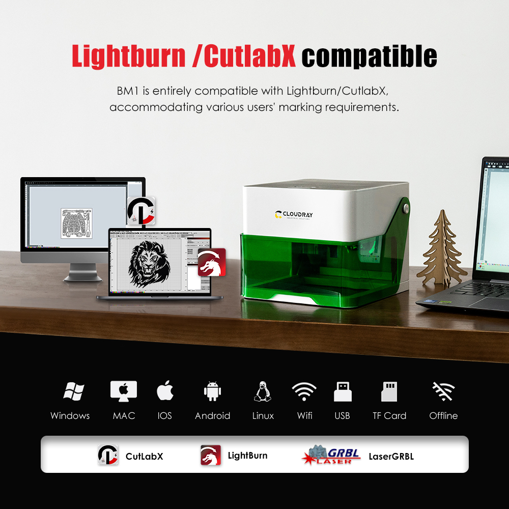 Cloudray 5000mw CNC Mini Laser - đánh giá và giá Industrial Laser Engraving Machine