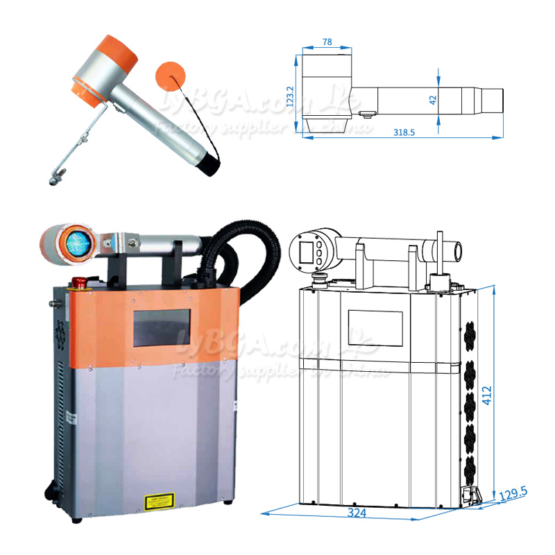 LY-LCG100A 100W Pulsed Laser C - đánh giá và giá Industrial Laser For Cleaning