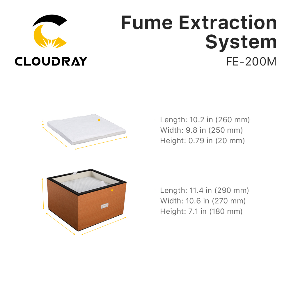 Cloudray Fume Extraction Syste - đánh giá và giá Industrial Laser Engraving Machine